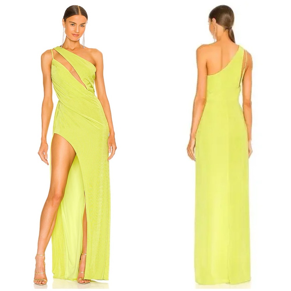 Katie May x REVOLVE A Cut Above Gown in Green Chartreuse Size XS